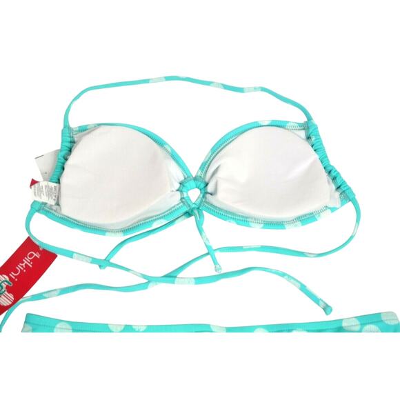BIKINI LAB, Mint Green & White Polka Dot Bikini Set, Size XL - Picture 6 of 8